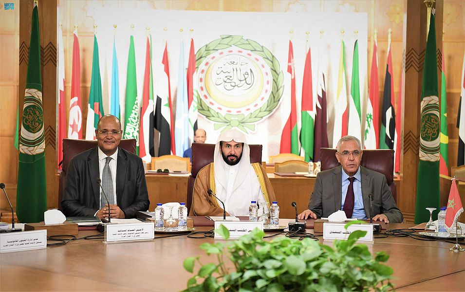 Saudi Justice Minister Waleed Al-Samaani attends 71st session of the executive office of the Council of Arab Justice Ministers. (SPA)