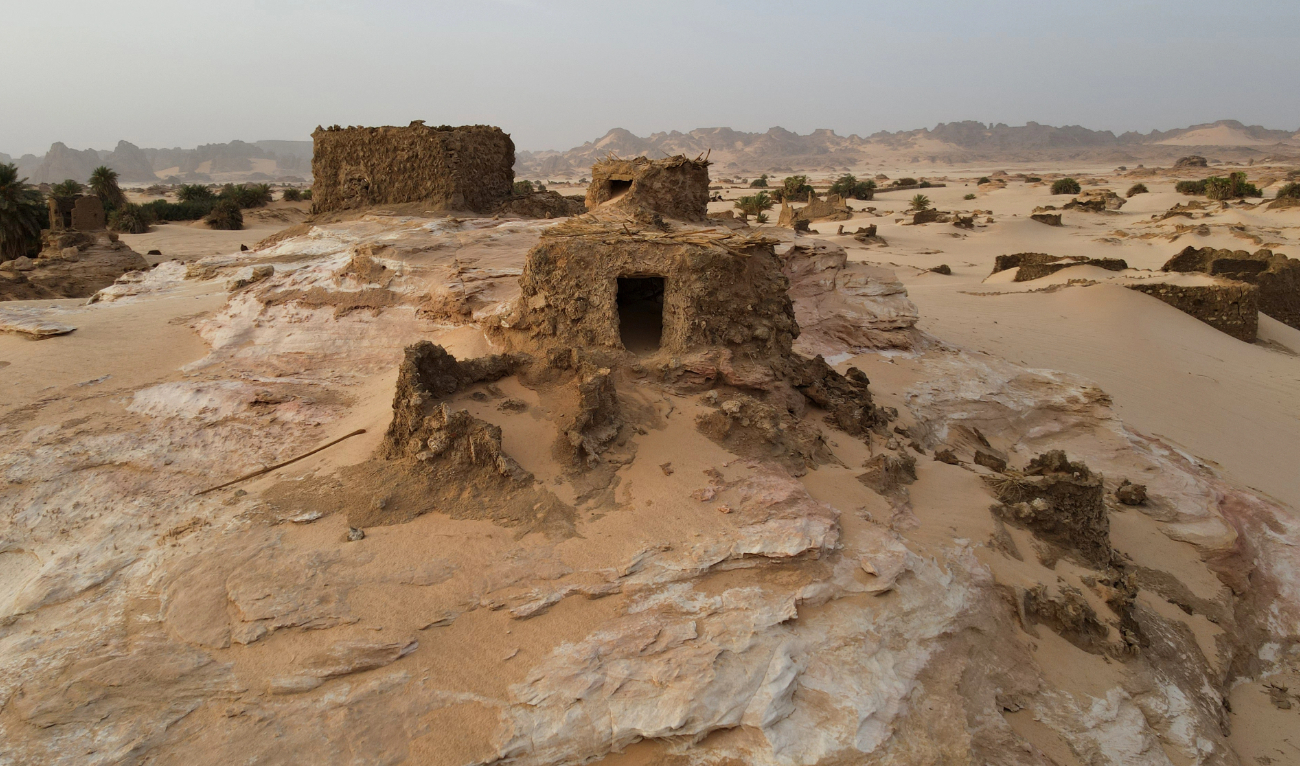 An ancient home in Niger’s Sahel region where mysteries over who developed the region abound. (AFP)