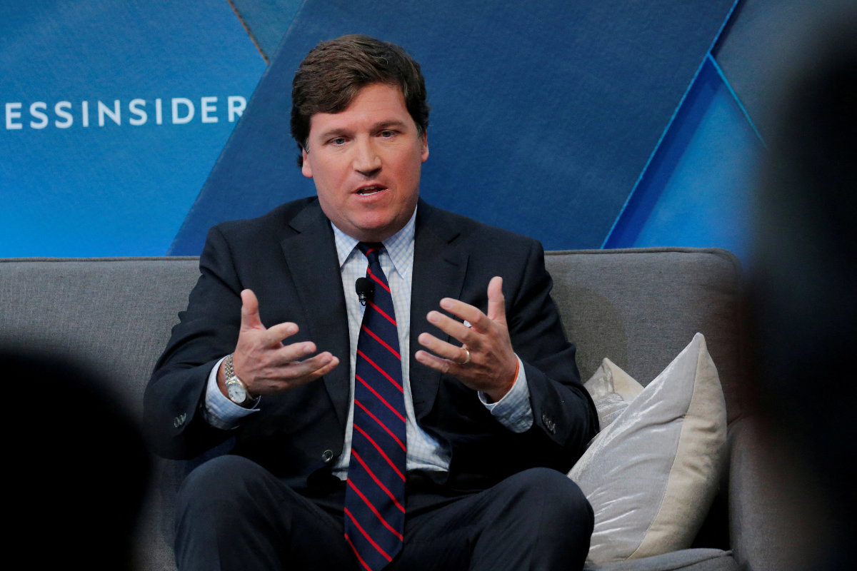 Fox News personality Tucker Carlson speaks at the 2017 Business Insider Ignition: Future of Media conference in New York on November 30, 2017. (REUTERS/File Photo)