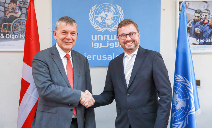 UNRWA Commissioner-General Philippe Lazzarini and Danish Ambassador Ketil Karlsen. (UNRWA)