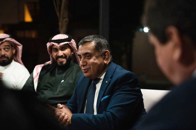 The UK’s minister for the Middle East Lord Ahmad (middle) attended the Saudi-hosted Global Coalition Against Daesh ministerial-level meeting in Riyadh on June 8. (Abdulrahman Bin Shalhoub)