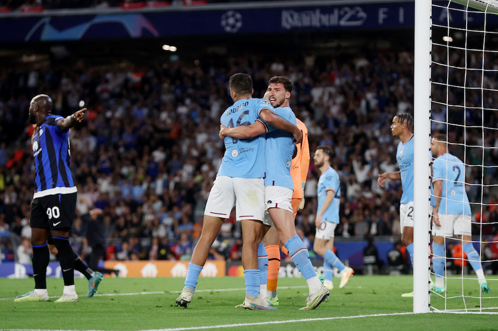 Manchester City won the first Champions League in their history on Saturday and secured a treble of trophies by beating Inter Milan 1-0. (Reuters)