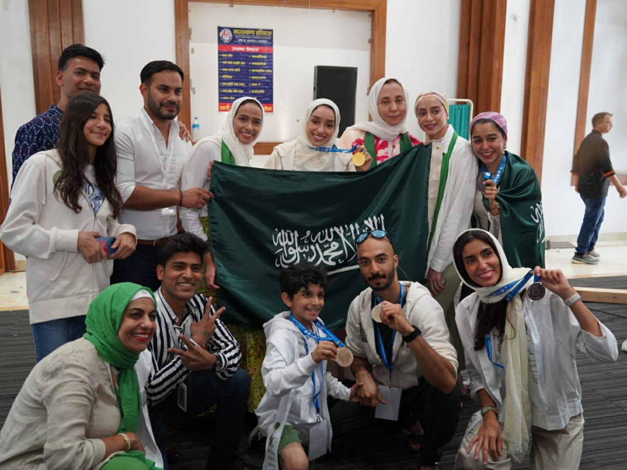 Saudi national team wins five medals in Nepal yoga competition