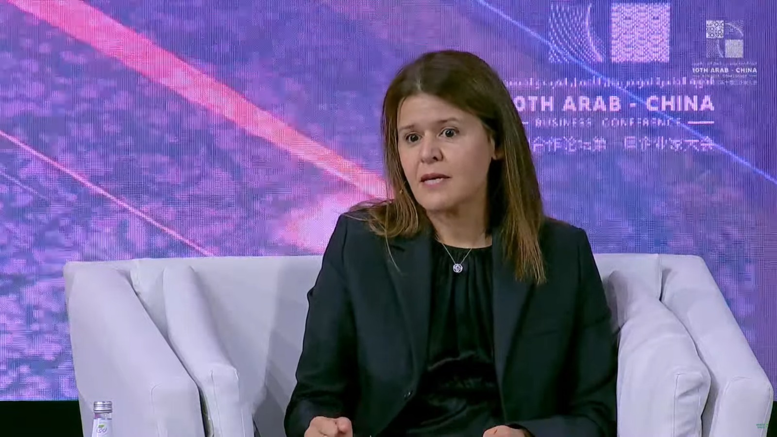 Henadi Al-Saleh, chairperson of Kuwait-based Agility Logistics (Screenshot)