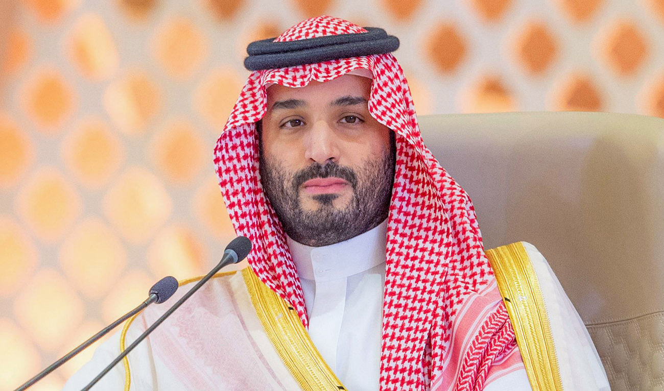 A handout picture provided by the Saudi Press Agency (SPA) on May 19, 2023 shows Saudi Crown Prince Mohammed bin Salman addressing the Arab League Summit in Jeddah. (AFP / HO / SPA / File)