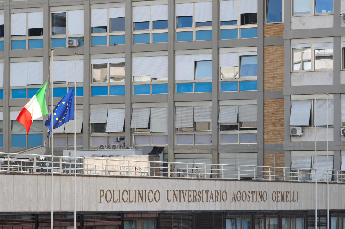 Above, Gemelli Hospital, where Pope Francis was hospitalized for surgery on his abdomen a week ago, in Rome, Italy. (Reuters)