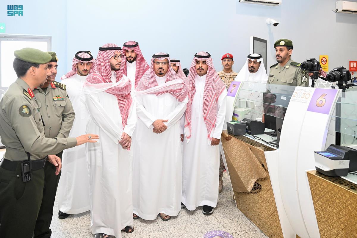 Taif Gov. Prince Saud bin Nahar at Taif International Airport. (SPA)