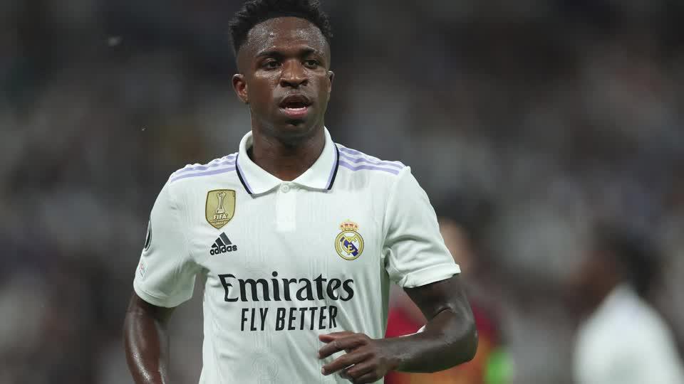 Real Madrid’s Vinicius Jr will lead a special FIFA anti-racism committee made up of players who will suggest stricter punishments for discriminatory behavior in football. (Reuters)