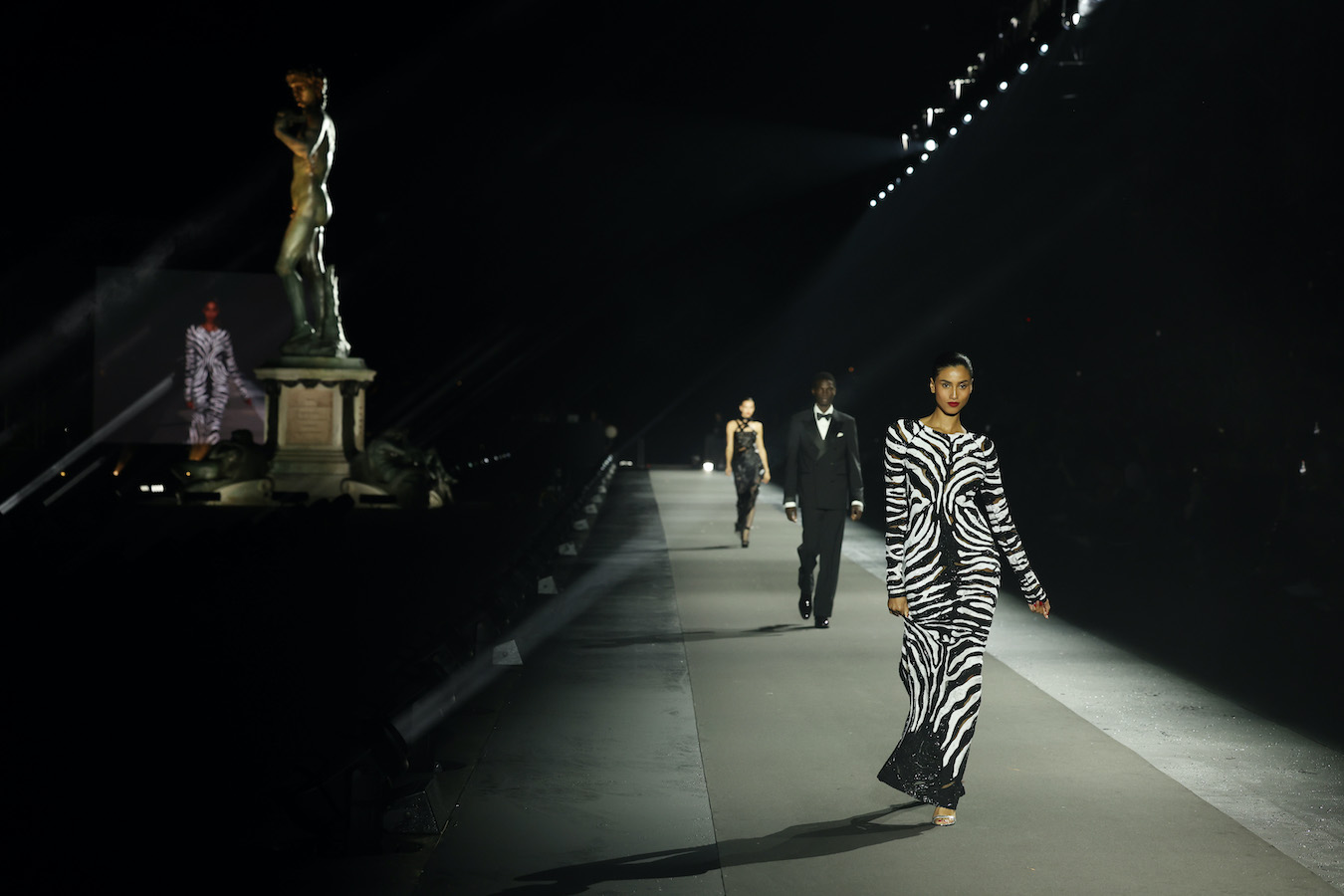 The models showcased more than 100 looks from over 50 designers. (Getty Images)