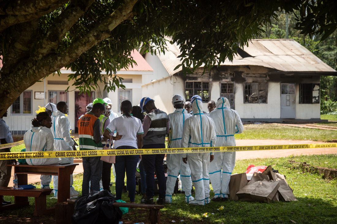 Members of the Allied Democratic Forces (ADF) burned a dormitory and looted food. (File/AFP)