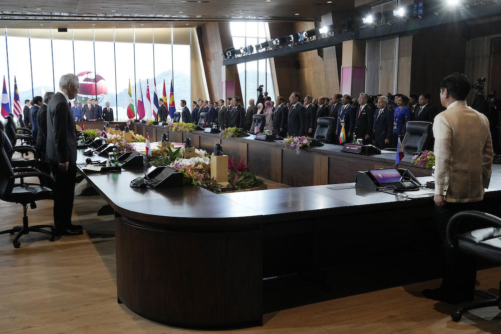 Above, ASEAN leaders during their recent summit in Labuan Bajo, Indonesia on May 10, 2023. (AFP)