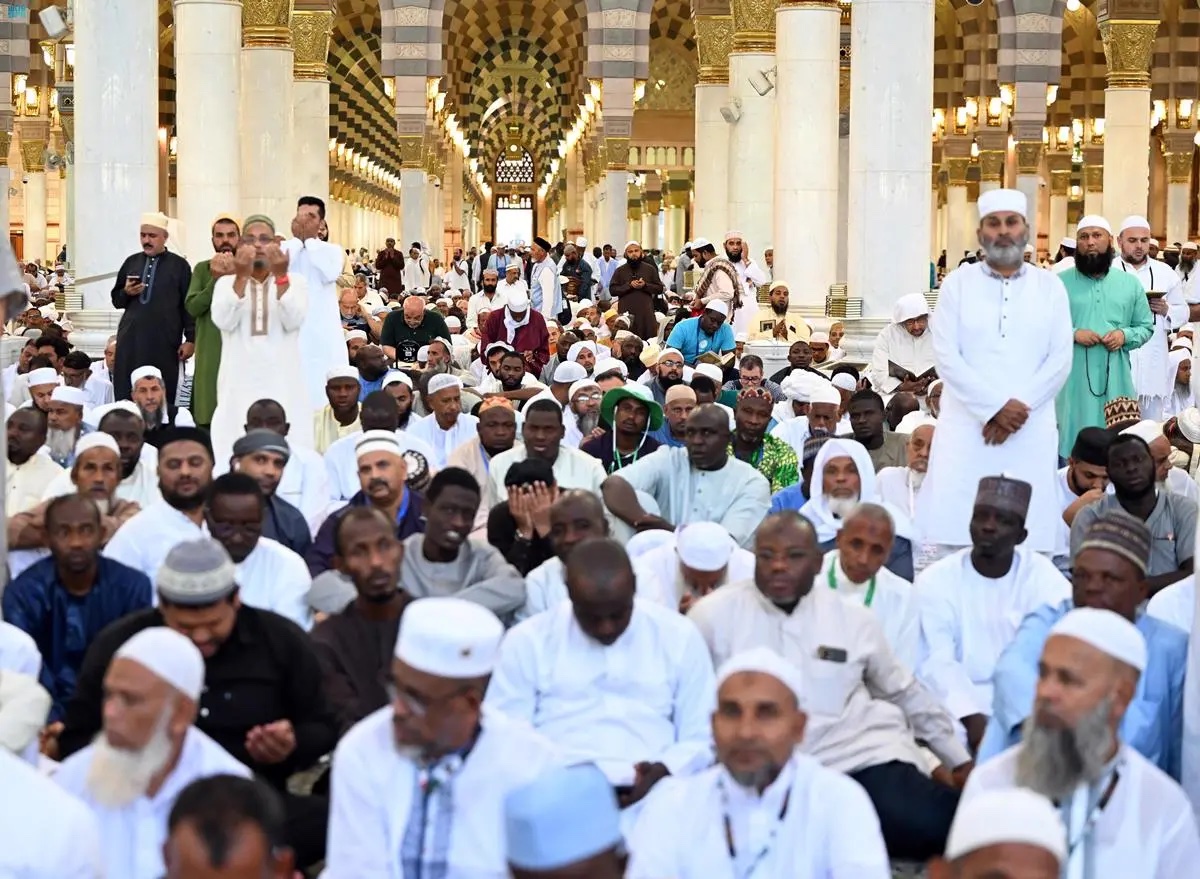 The statistics showed that the number of pilgrims departing on Saturday on their way to the holy sites in Makkah amounted to 556,953 pilgrims (SPA)