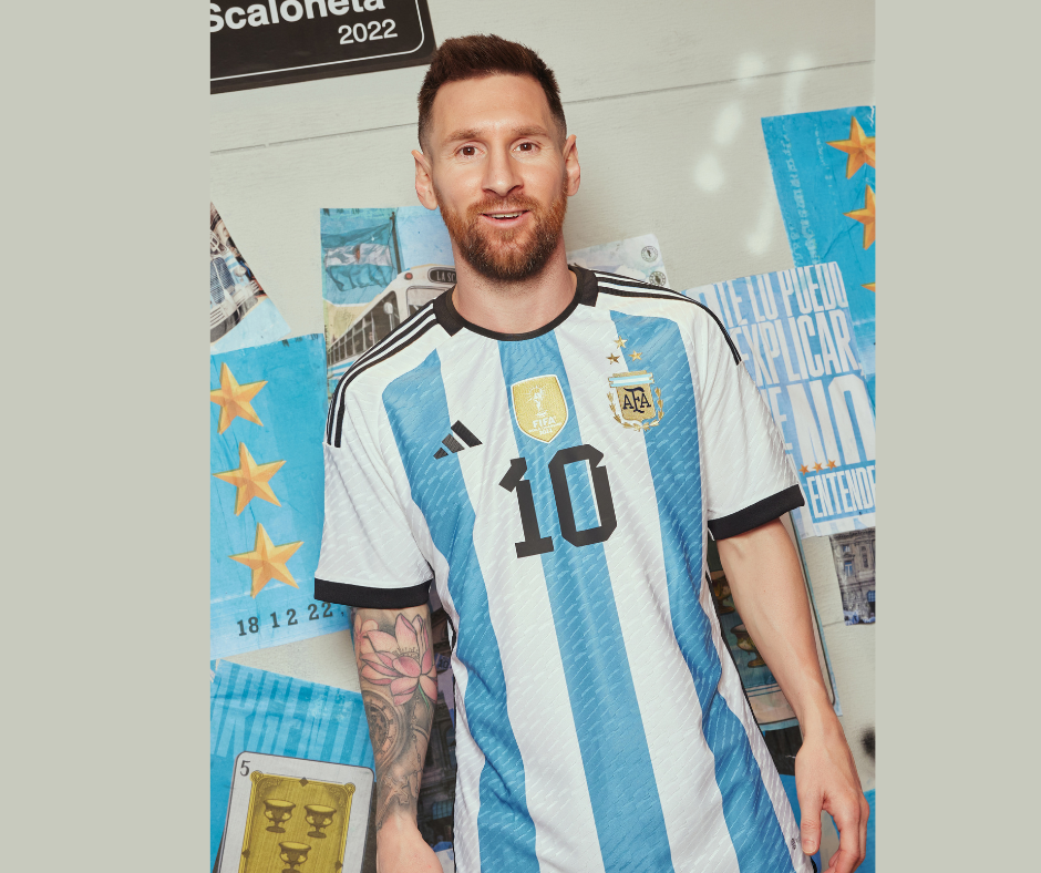 ‘High in the Sky’ is a line taken from the Argentine anthem. (Adidas)