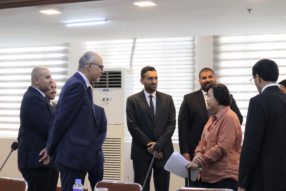 Philippine Migrant Workers Secretary Susan Ople, second from right, meets with a Saudi delegation from Takamol Holding on June 19, 2023. (Department of Migrant Workers)