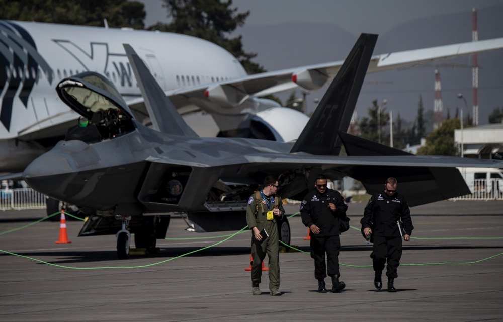 US F-22 Raptor fighters were deployed to the region this month. (AFP/File)