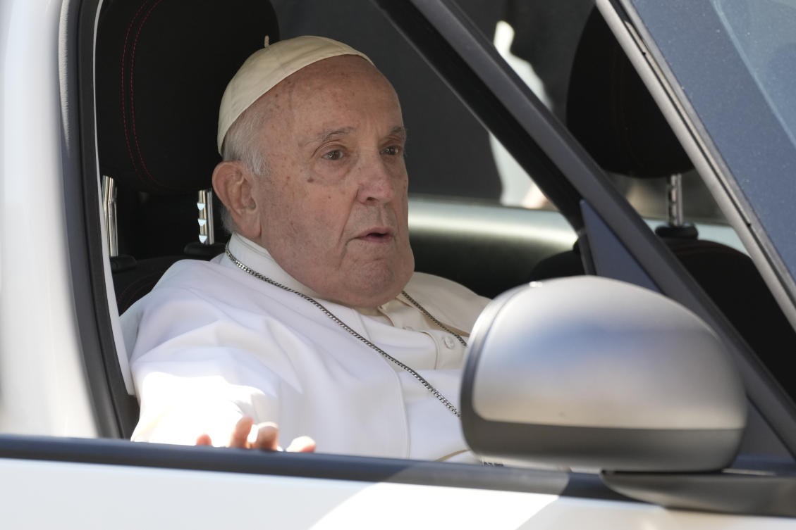 Pope Francis said on June 22, 2023 he was short of breath and still feeling the effects of anesthesia from abdominal surgery two weeks ago. (AP/File)