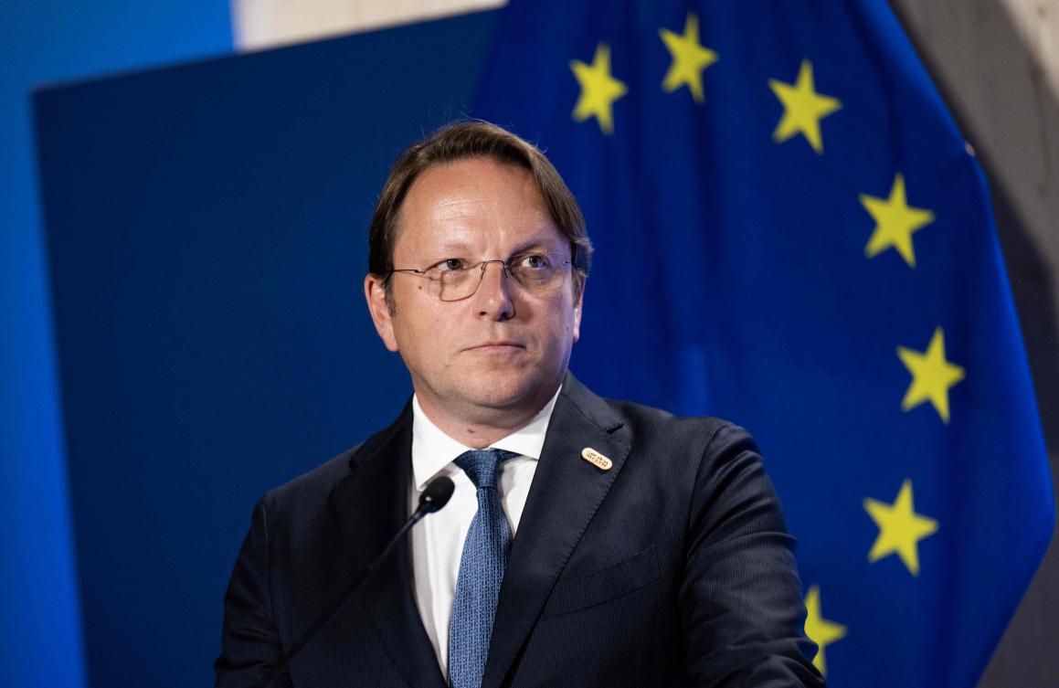EU Commission Neighbourhood and Enlargement Commissioner Oliver Varhelyi said the European Commission would look at a broader range of factors in a full report in October on Ukraine’s suitability for membership talks. (AFP)