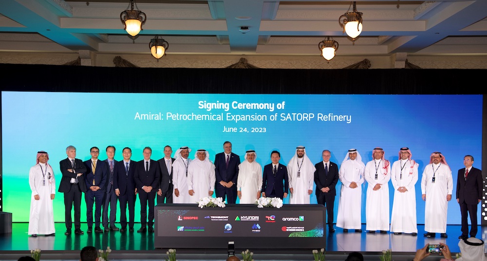 Signing ceremony took place in Dhahran attended by Amin H. Nasser, Aramco president and CEO, and Patrick Pouyanne, TotalEnergies chairman and CEO. (Supplied)