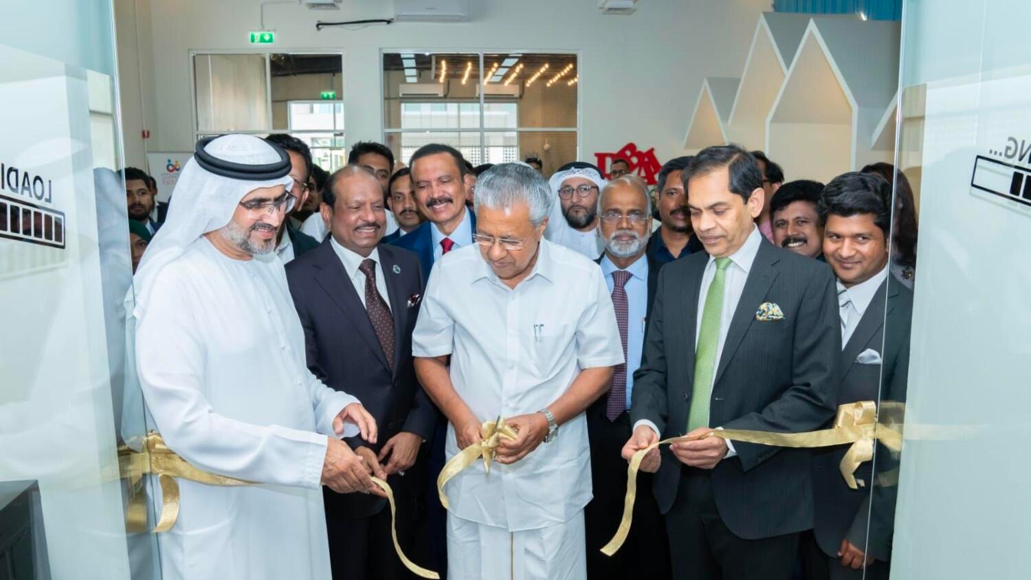 The chief minister of India’s southern state of Kerala, Pinarayi Vijayan, opens its Startup Infinity program’s first center in Dubai on June 20, 2023. (Kerala Startup Mission)