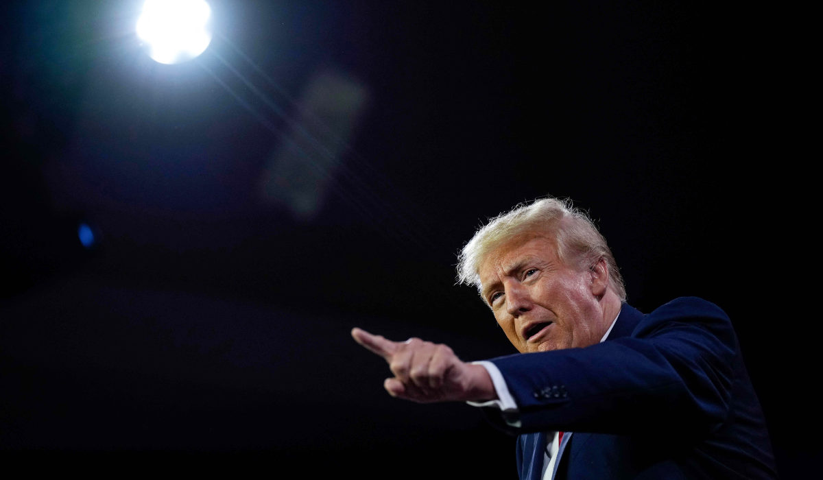Republican presidential candidate former U.S. President Donald Trump speaks at the Faith and Freedom Road to Majority conference at the Washington Hilton on June 24, 2023 in Washington, DC. (AFP)
