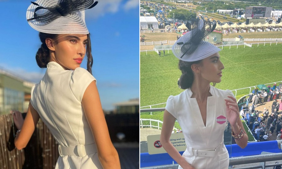 Saudi model Amira Al-Zuhair was seen at the Royal Ascot horseraces in the UK this weekend. (Instagram)