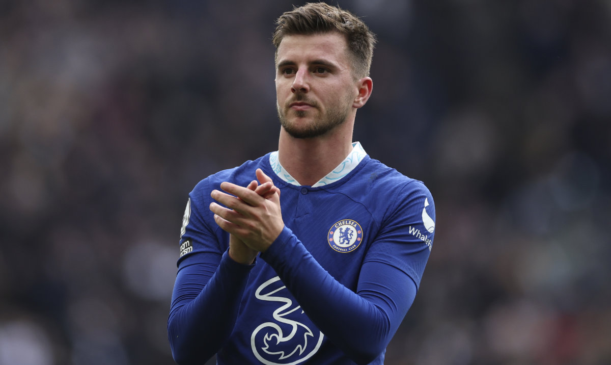 Chelsea's Mason Mount after his team lost the English Premier League soccer match against Tottenham Hotspur on Feb. 26, 2023. Manchester United have agreed a fee of £55 million ($69 million) to sign Chelsea midfielder Mount. (AP)