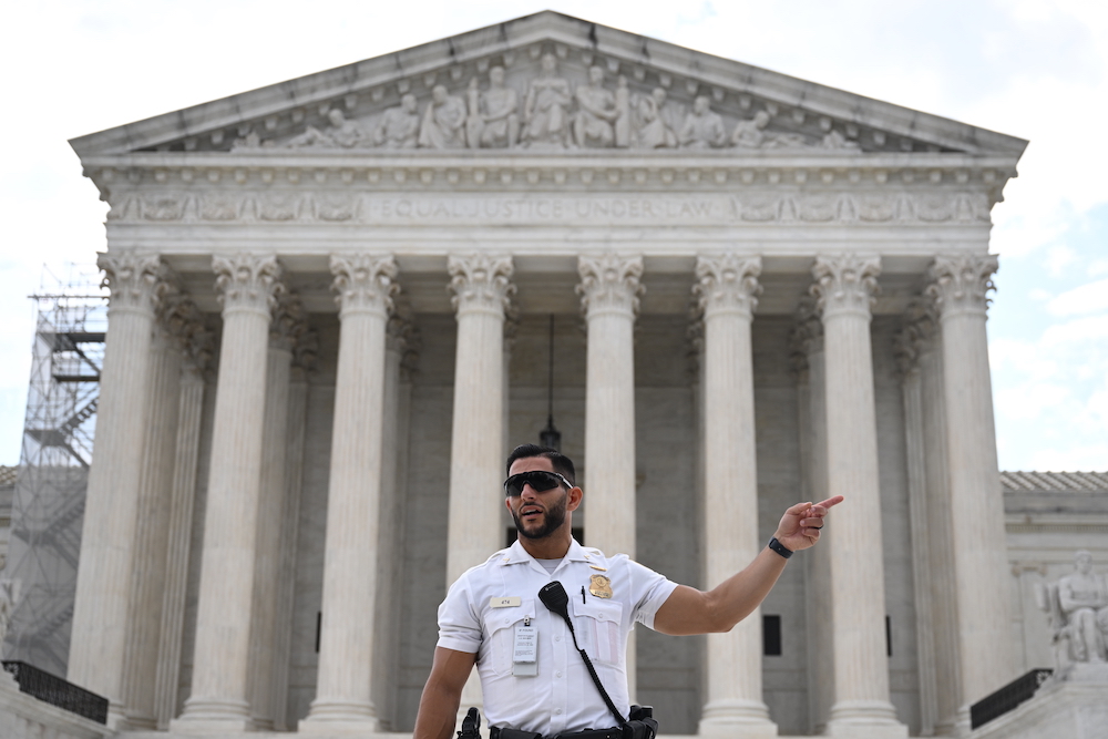 A majority of the Supreme Court’s justices declared that ‘race-conscious’ admissions policies at Harvard and the University of North Carolina that gave African Americans and Native Americans eased access to enrollment were unconstitutional. (AFP)