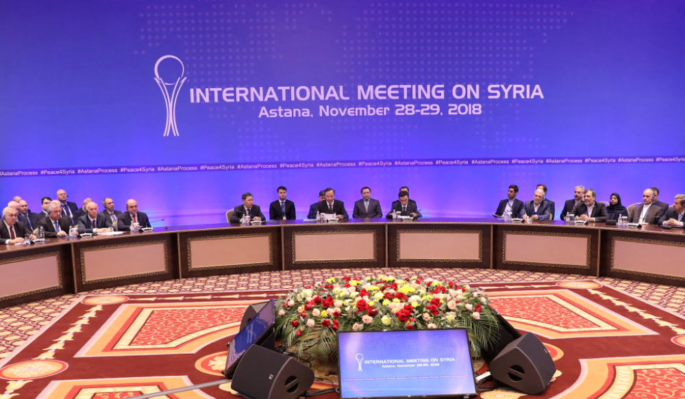Members of the delegations attend a session of Syria peace talks in Astana, Kazakhstan November 29, 2018. (REUTERS)