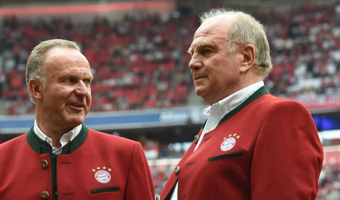 Former Bayern Munich president Uli Hoeness said in an interview published on Friday the club had no alternative but firing chief executive Oliver Kahn and sporting director Hasan Salihamidzic. (AFP/File)