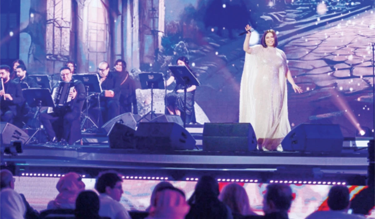 Egyptian singer Sherine performed recently at a Kingdom Tour event. (Twitter/ Enjoy_Saudi)