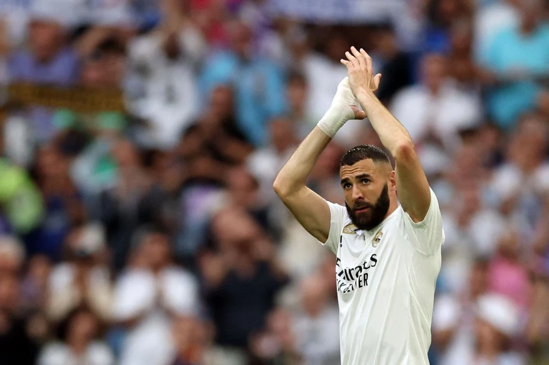 Real Madrid’s Ballon d’Or winner Karim Benzema has signed to join Saudi Arabia’s Al-Ittihad for three years starting next season, a source in the Jeddah-based club told AFP on Jun. 6, 2023. (AFP)