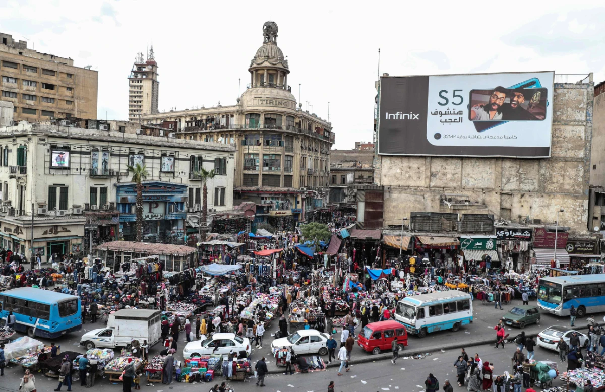 A picture shows on February 11, 2020 a general view of al-Atba district of the Egyptian capital Cairo. (AFP)