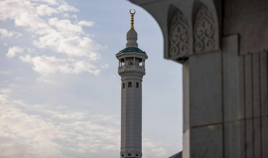 Two new crescents were installed over two minarets of Grand Mosque. (Supplied)