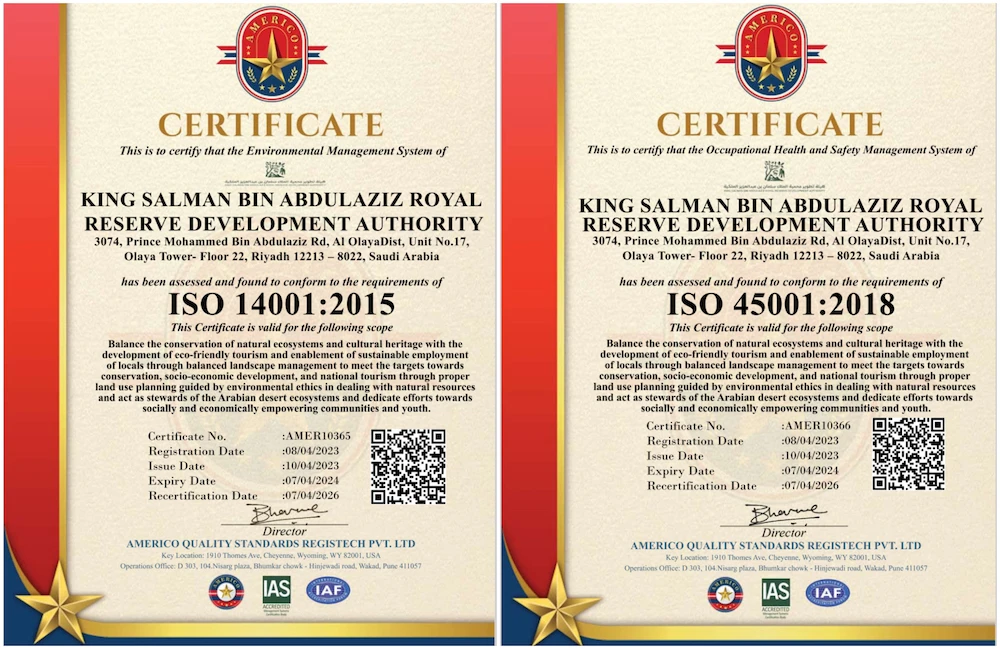 The authority conformed to the ISO standards for Occupational Health and Safety Management Systems, or ISO-45001: 2018, and Environmental Management, or ISO 14001: 2015. (Supplied)