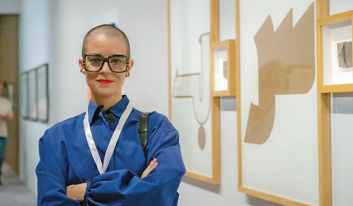 Lara Assouad is participating in the exhibition with a collection of calligraphic letters that she designed digitally first. (AN photos by Huda Bashatah)