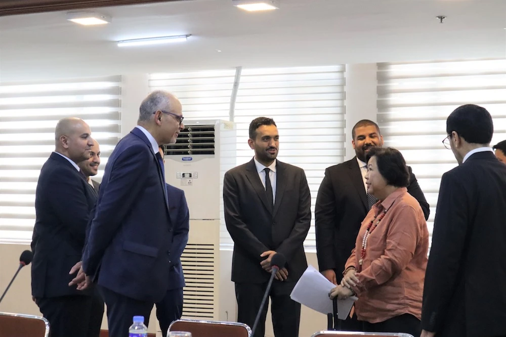 Philippine Migrant Workers Secretary Susan Ople, second from right, meets with a Saudi delegation from Takamol Holding on June 19, 2023. (Department of Migrant Workers)