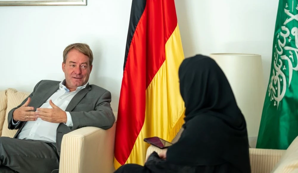 German ambassador Dieter Lamle outlined his great affinity for Saudi Arabia. (AN Photo)