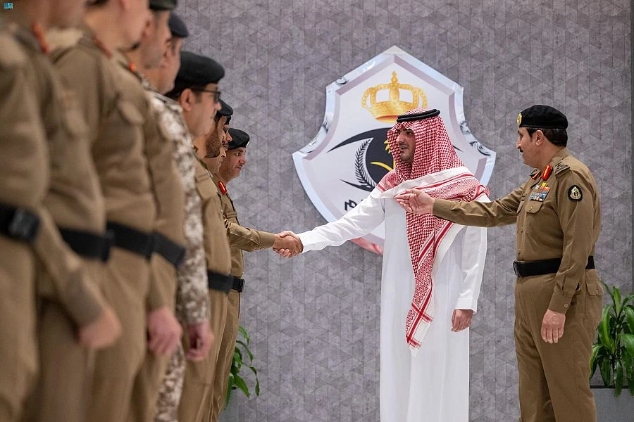 Saudi Arabia’s Minister of Interior and Head of the Supreme Hajj Committee Prince Abdulaziz bin Saud bin Naif commended the efforts of security and military authorities during this year’s Hajj season. (SPA)