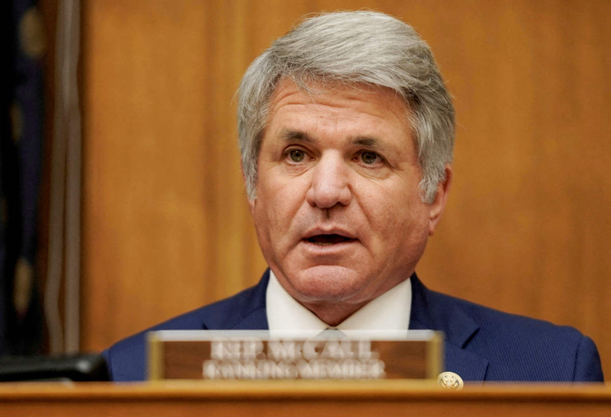 Rep. Michael McCaul speaks when U.S. Secretary of State Antony Blinken testifies before the House Committee on Foreign Affairs on The Biden Administration's Priorities for U.S. Foreign Policy on Capitol Hill in Washington, DC, U.S., March 10, 2021. (REUTERS)