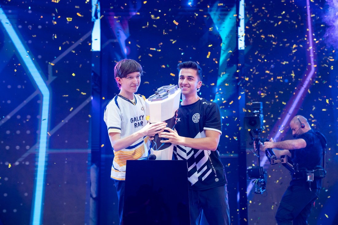 Last year’s Gamers8 ft. Fortnite winners Malibuca (left), from Galaxy Racer, and EpikWhale, from TSM. (Gamers8)