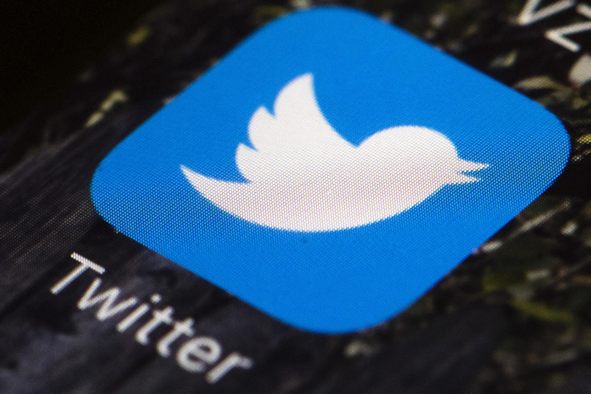 A Twitter app icon on a mobile phone is displayed April 26, 2017, in Philadelphia. (AP)