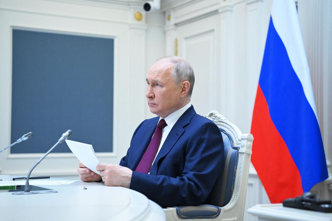 Russian President Vladimir Putin attends a meeting of the Shanghai Cooperation Organisation. (AFP)