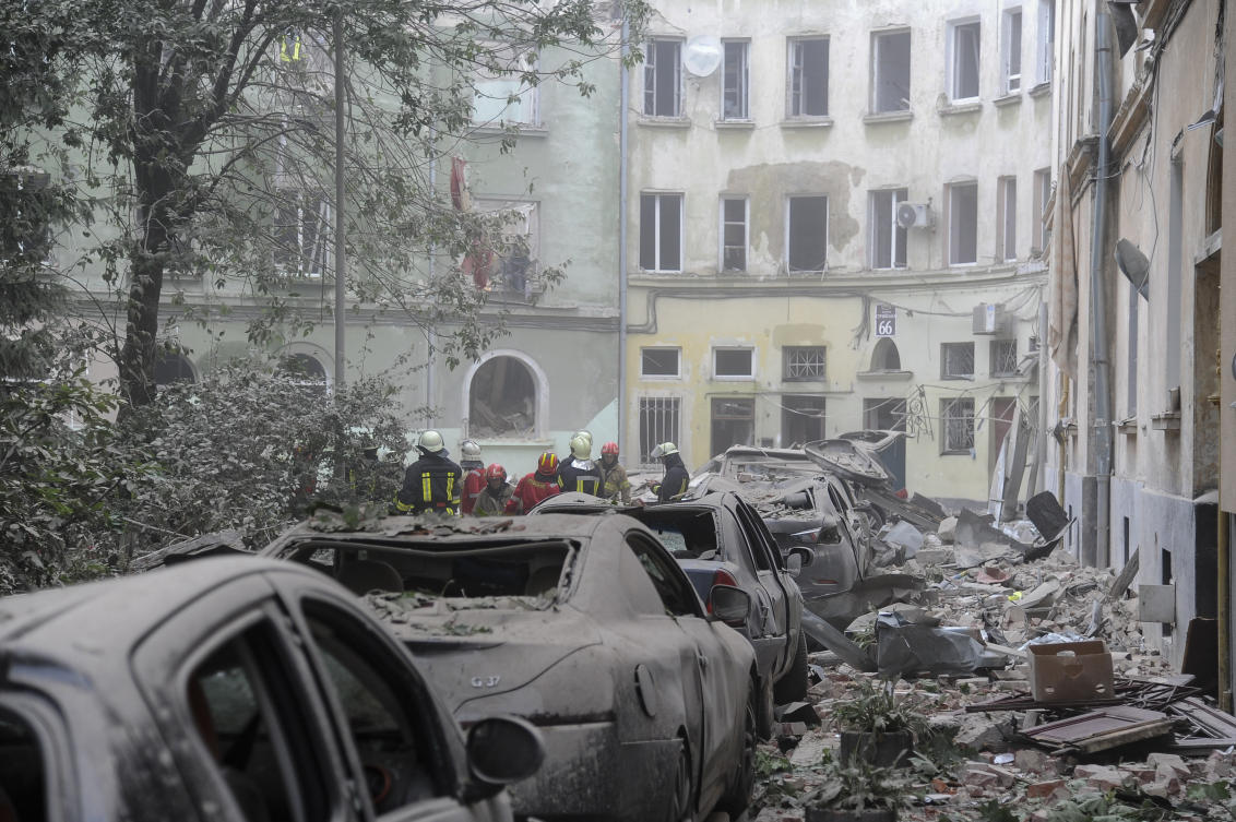 Rescuers are working to reach those still trapped under rubble. (AP)