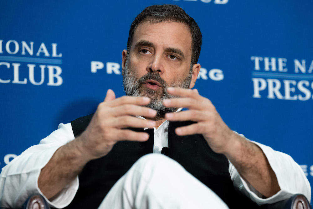 Opposition leader Rahul Gandhi was convicted in March in a case brought by a state lawmaker from the ruling Bharatiya Janata Party after comments he made in 2019. (AFP)