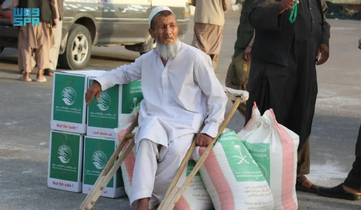 The relief center’s delivery benefited 9,000 people. (SPA)