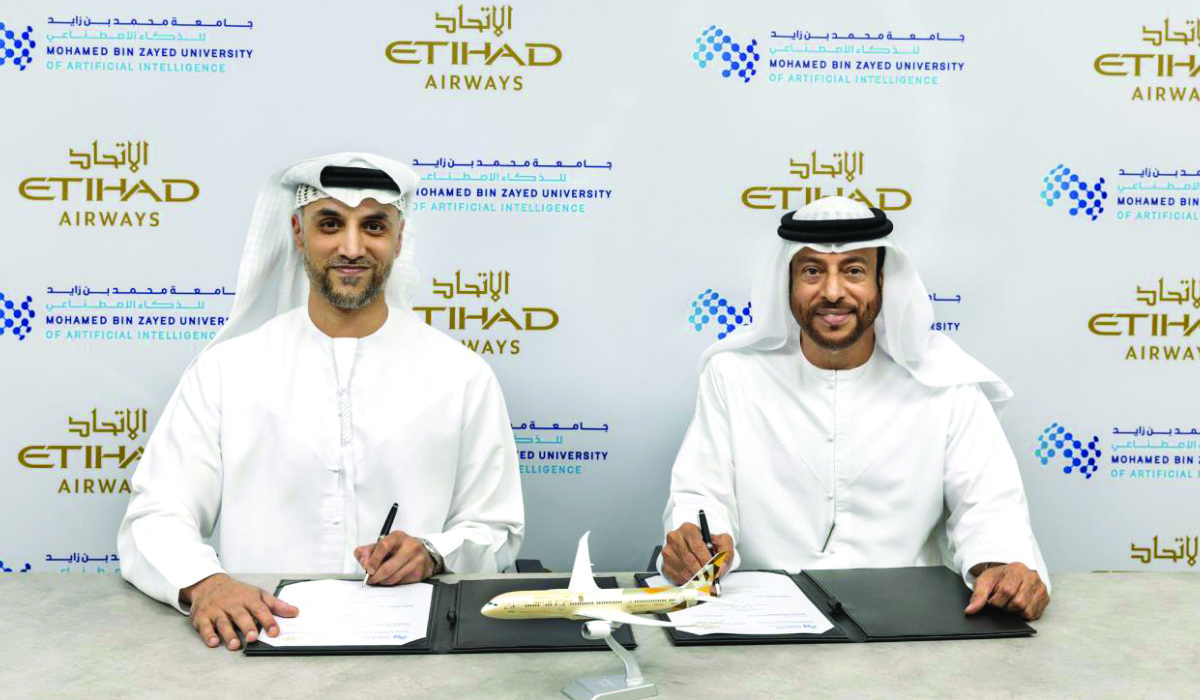 MBZUAI, Etihad Airways sign MoU to unlock the potential of AI
