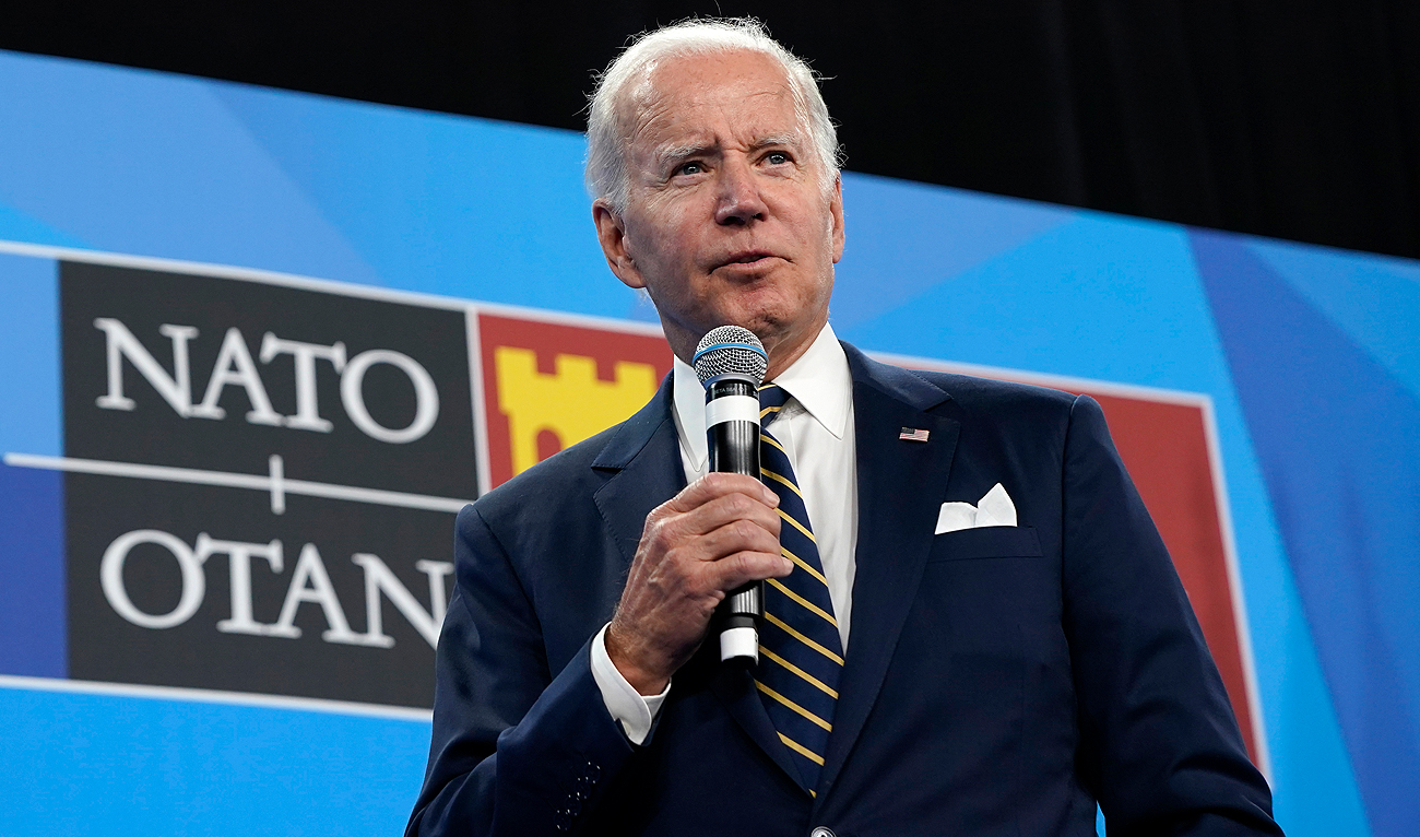 President Joe Biden speaks during a news conference on the final day of the NATO summit in Madrid, June 30, 2022. (AP/File)
