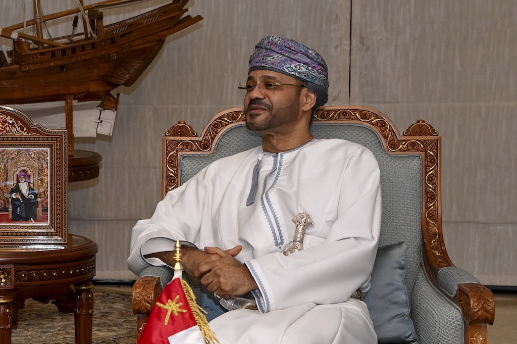 Oman's Foreign Minister Sayyid Badr bin Hamad bin Hamood Albusaidi. (File/AFP)