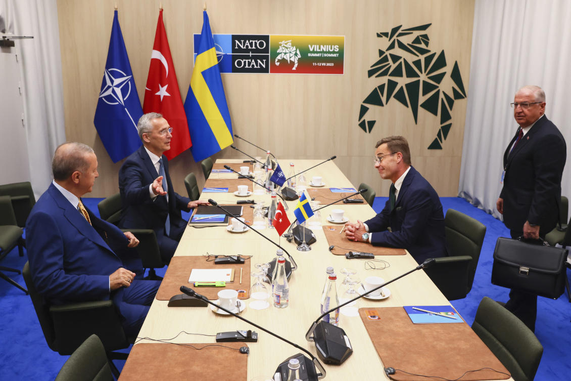 Sweden’s bid must still be approved by the Turkish parliament, and Erdogan has agreed to push for its ratification. (AP)