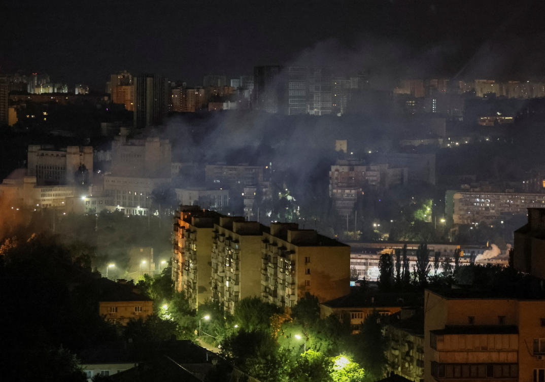 The drones had “entered the capital from different directions”, Kyiv’s military administration said on Telegram earlier. (AFP)